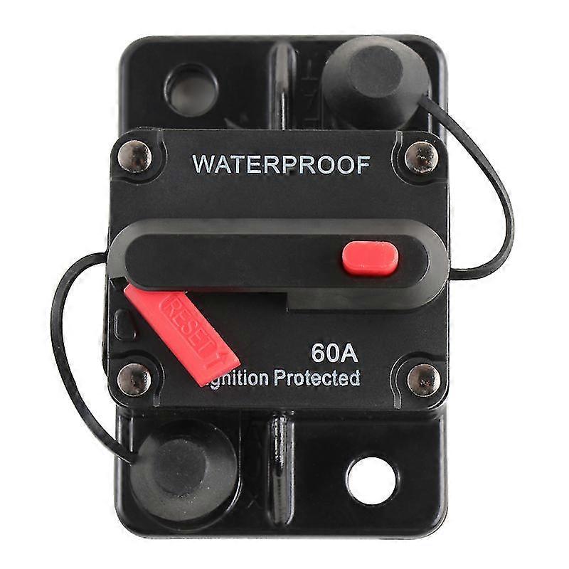 12v~36v Circuit Breaker Fuse Inverter For Auto Truck Rv Marine Trailer Manual Restoration Waterproof Power Circuit Breaker (60a)