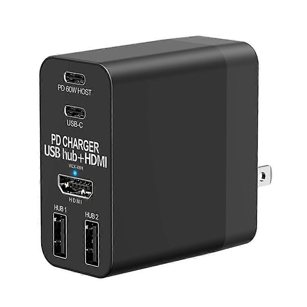 Compact-docking Station Multi-portas Adaptador Type-c Hdmi-compatível Laptop Phone