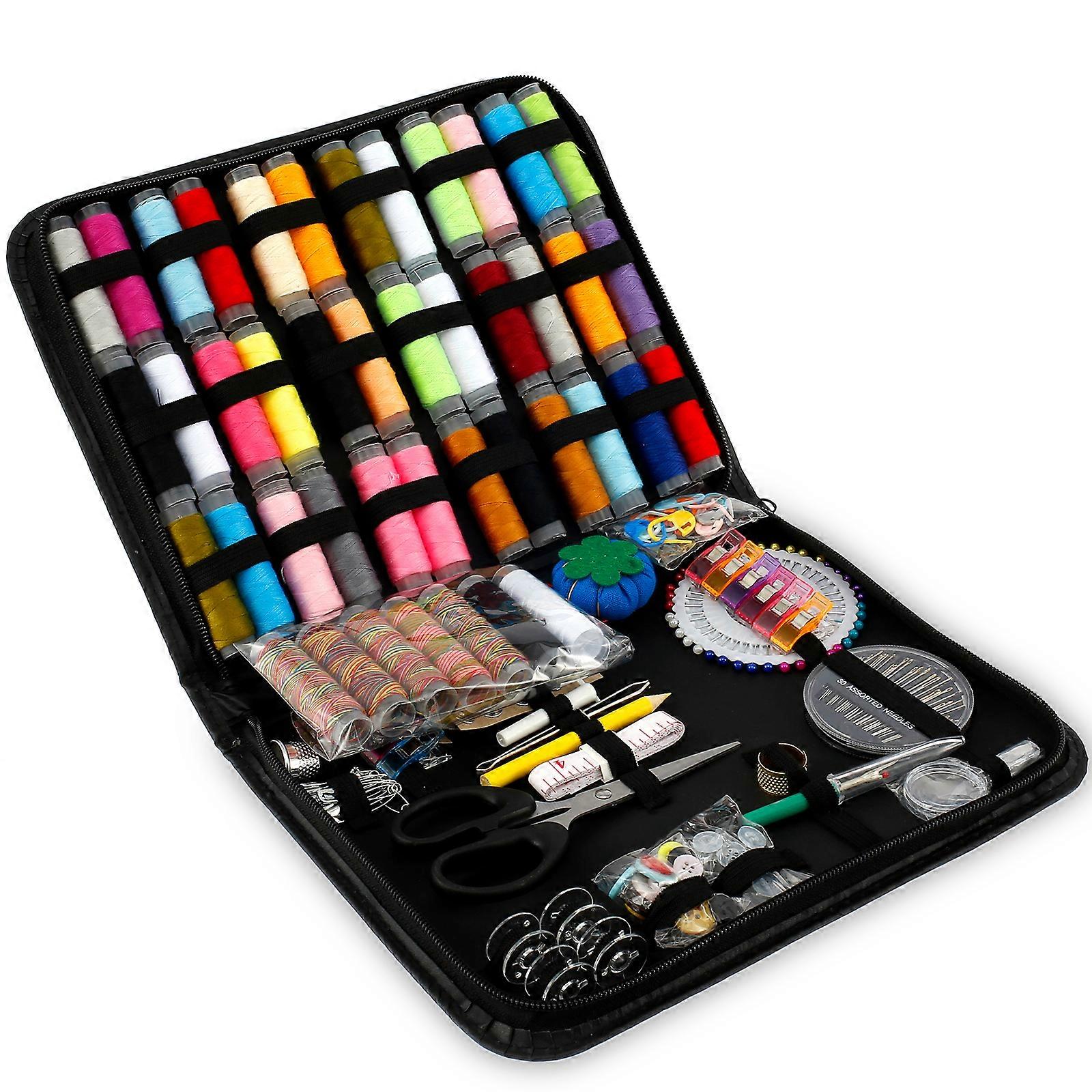 226Pcs Sewing Needle Thread Kit DIY Multi-Function Sewing Box for Hand Quilting Stitching Embroidery Thread Sewing Accessories