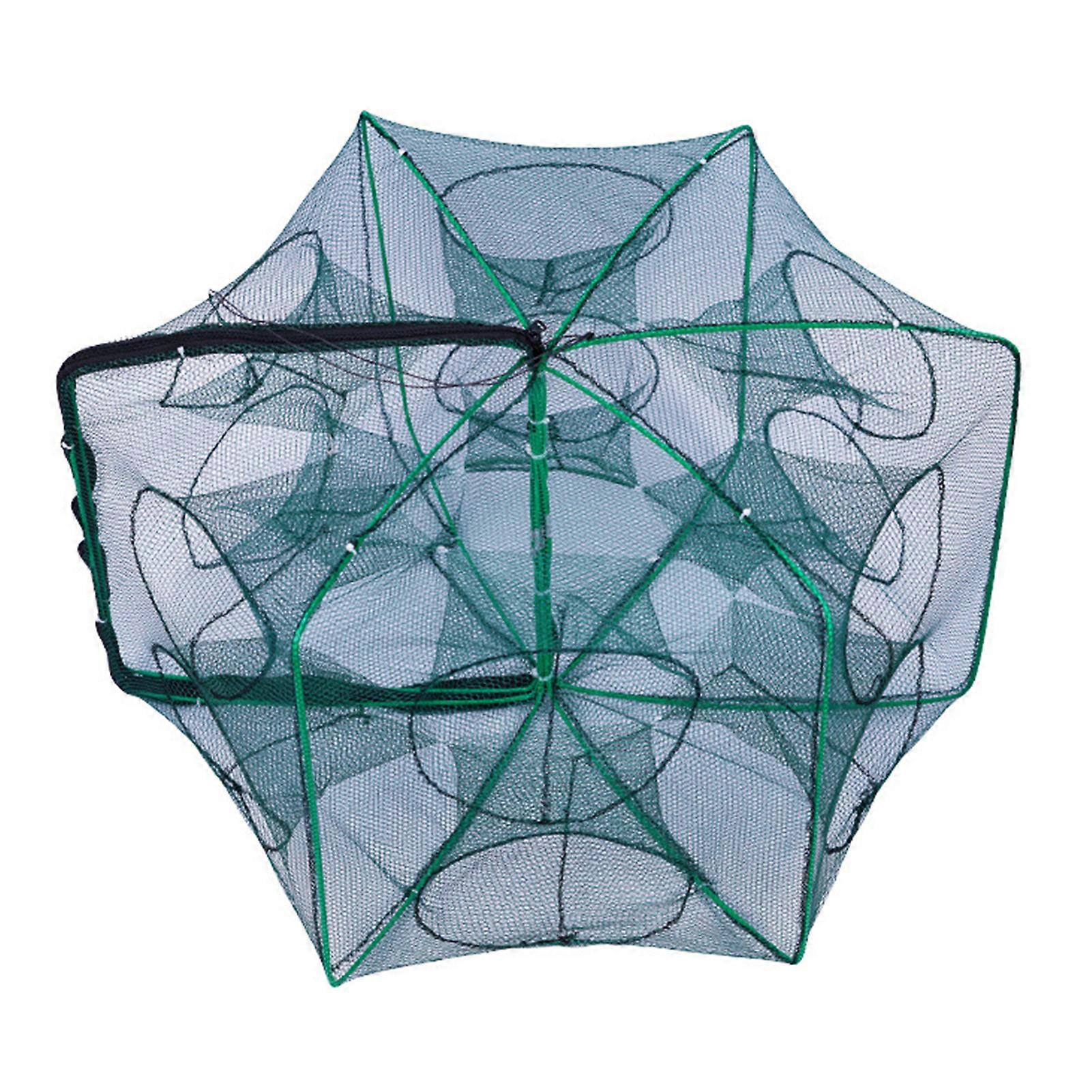 Foldable Fishing Trap Automatic Nylon Fishing Net Shrimp Cage Portable Crab Fish Trap