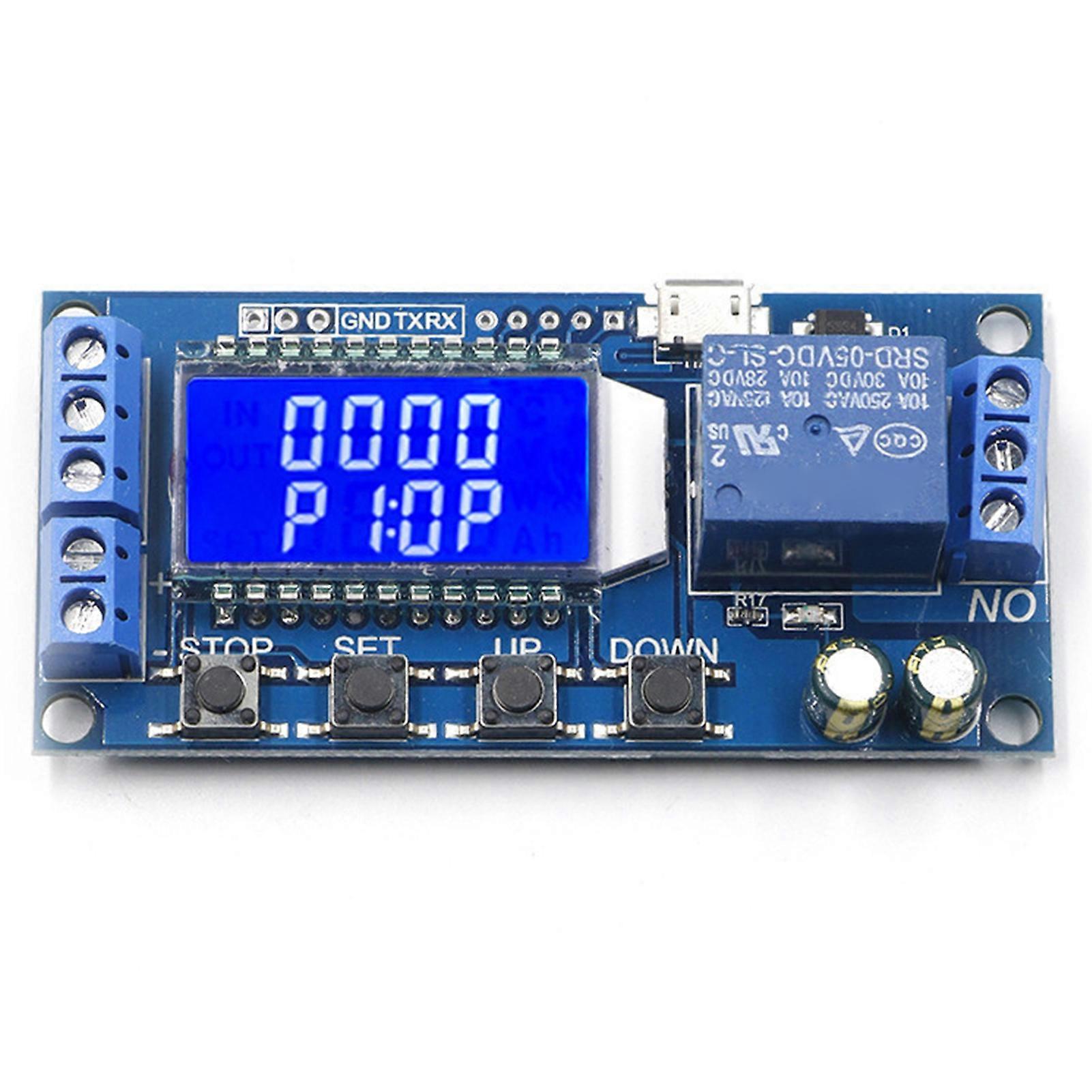 Cyclic Timing Delay Relay Module Wide Range Module with Digital Display Suitable for Home Office Hotel