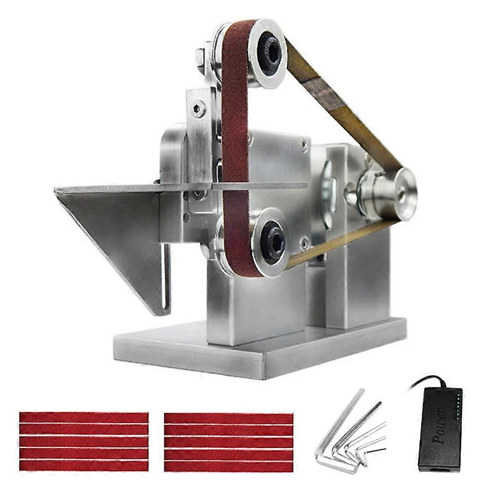 Mini bruska Lešticí stroj vpřed vzad Soustružnický pásový stroj Stolní pískový pásový stroj Dvojitý nastavovací pásový kotouč DIY