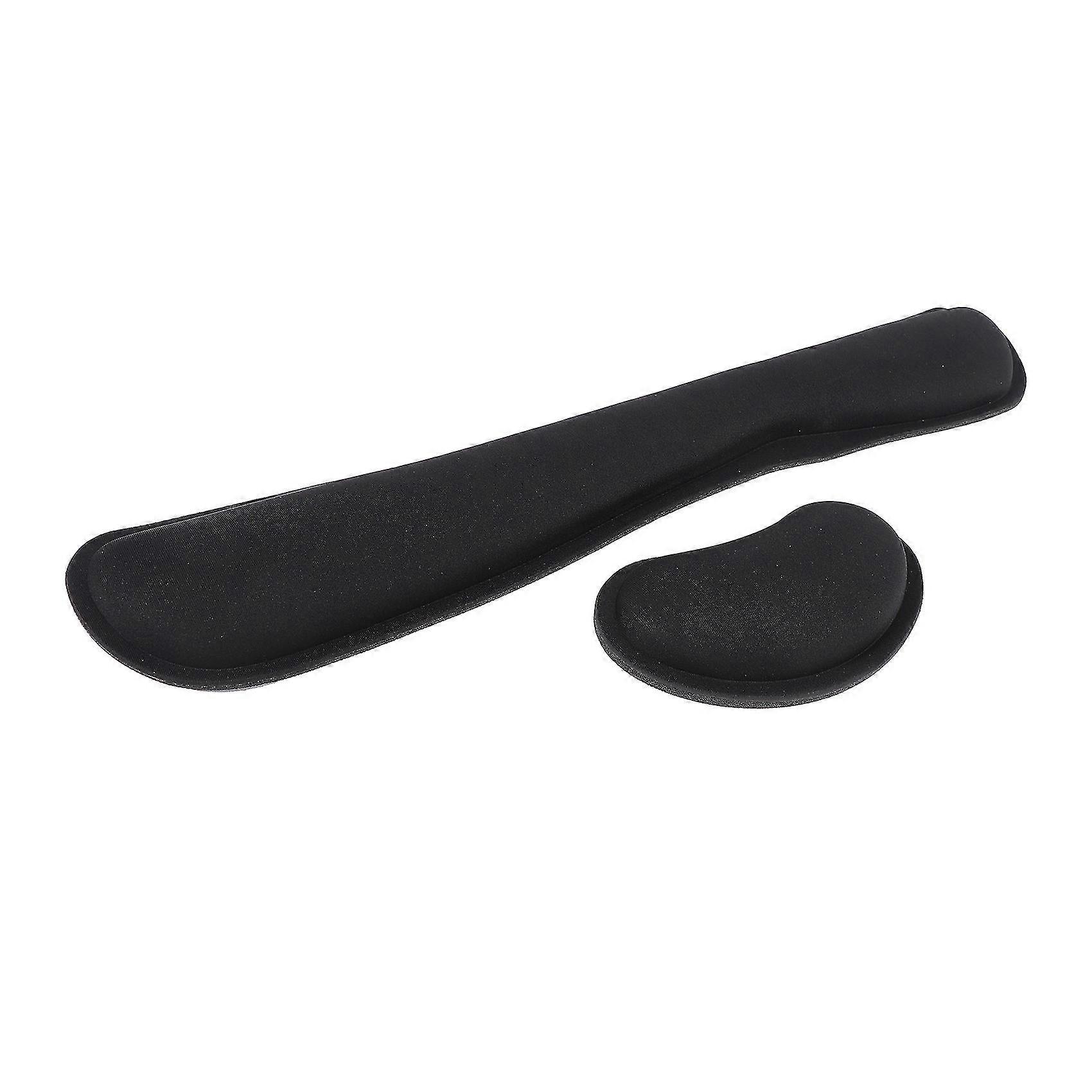 Gel Memory Foam Set Keyboard Wrist Rest Pad, Mouse Wrist Cushion Support For Office, ,black