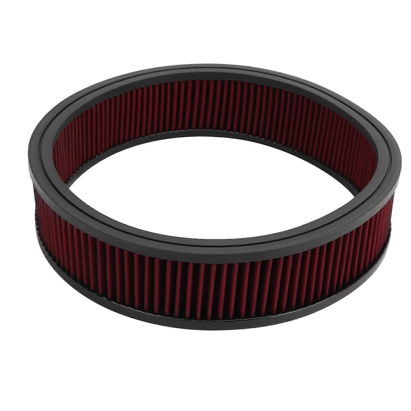Air Filter Element Round High Flow Reusable Washable Air Cleaner Element Replacement For Ford Red