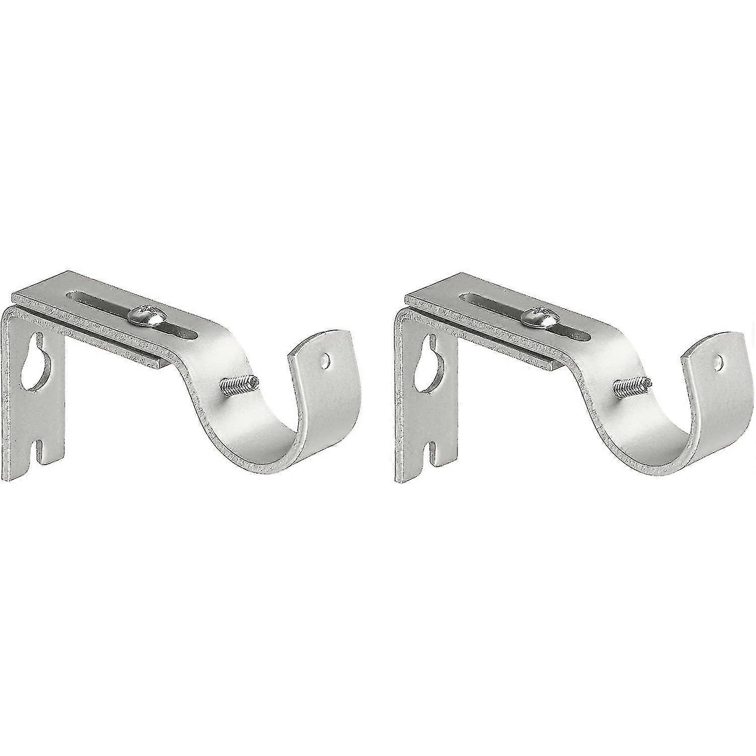 2 Pcs Adjustable Wall Bracket Curtain Rod Bracket Curtain Rod Bracket