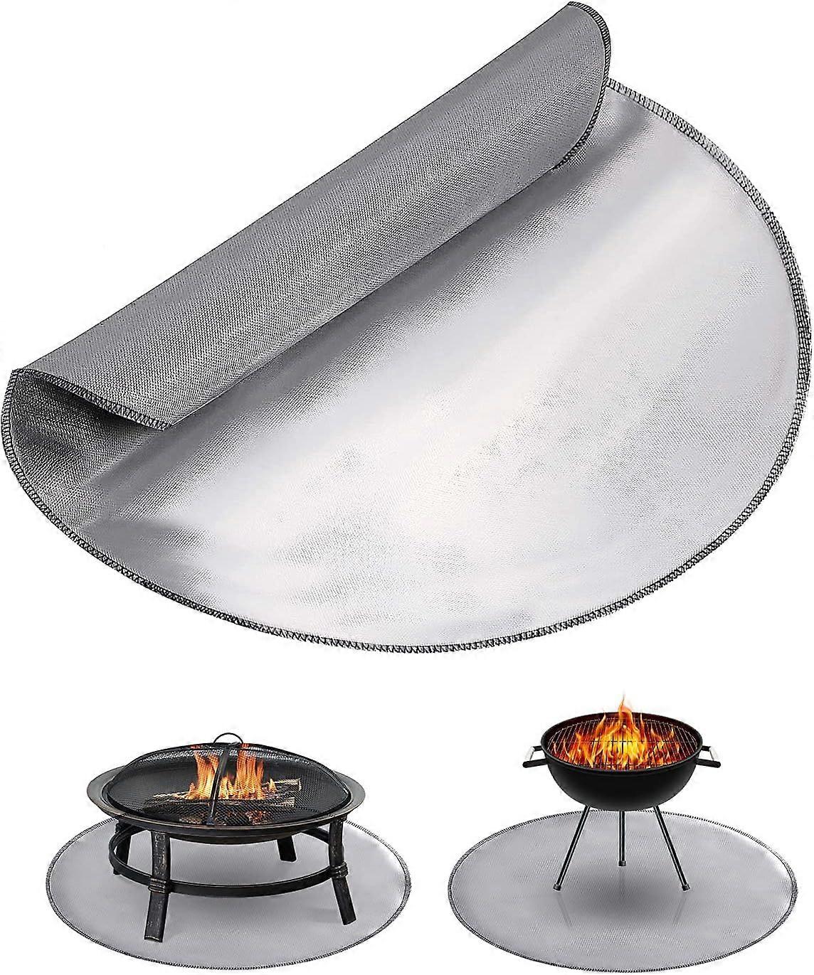 36 Inch Fire Retardant Mat - Fire Pit Mat Protector Fire Proof Grill Mat, B