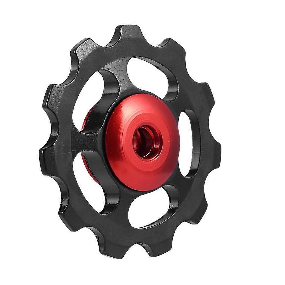 2pcs Aluminum Alloy Derailleur Pulley Bicycle Rear Rail Derailleur Pulley Jockey Wheel Accessories (Black)