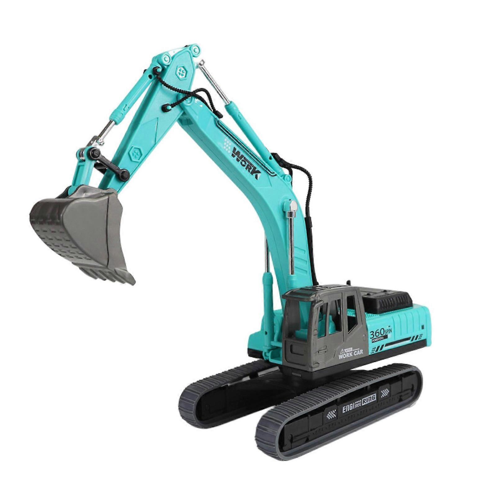 Excavator Toy 360-Degree Rotation Flexible Digging Arm 1:36 Scale Simulation Ornament Plastic Engineering Vehicle Model Children Toy Birthday Gift