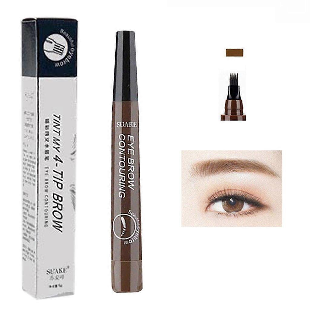 Stylo à sourcils imperméable à l’eau Fourche Tip Tatouage de sourcils Longue durée Professionnel 5ml