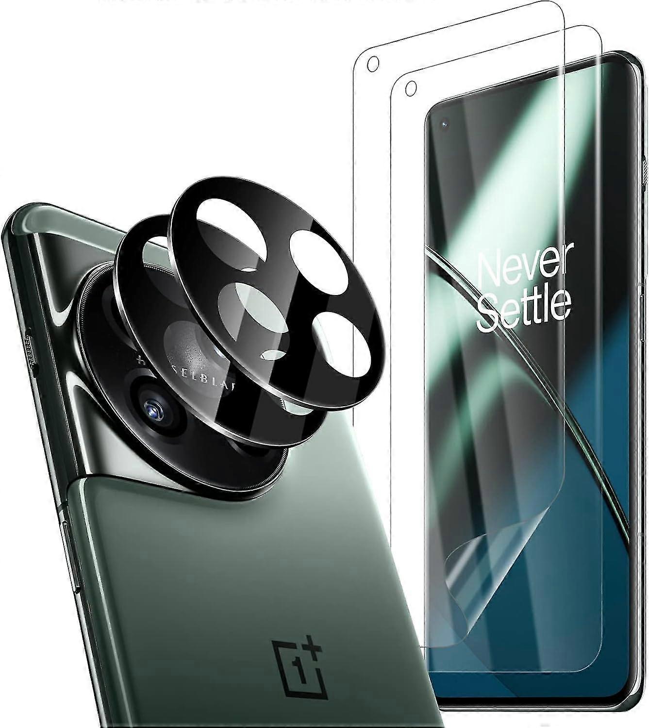 Dla Oneplus 12 5g 2szt Osłona ekranu + 2szt Szklana osłona obiektywu aparatu, High Definition Anti-scratch Bez pęcherzyków powietrza