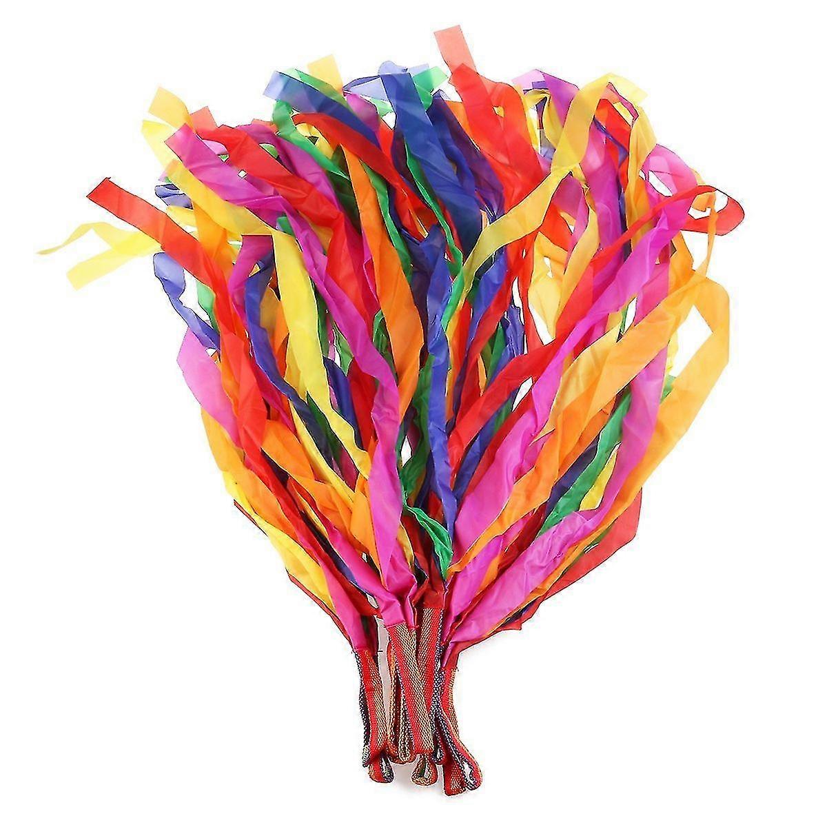 12pcs Rainbow Ribbon Dance Ribbon Colored Ribbon (multi-colored)