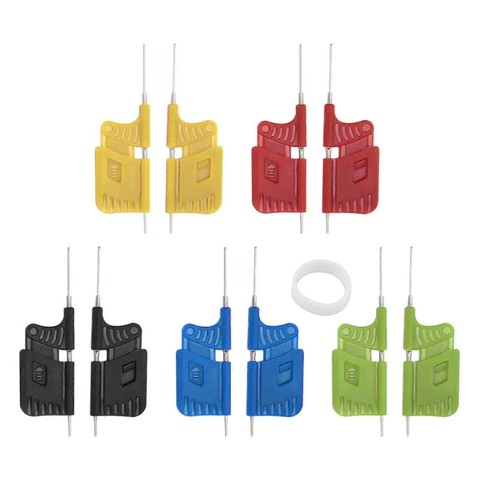 10Pcs Test Lead Clip Ultra Small Chip Foot Clamp with Rubber Ring Electronic Component SDK08