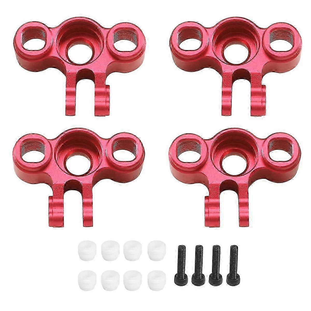 4 Stück Metall Vorder- und Hinterachse Träger Achsschenkel Arm 7034 für 1/16 Traxxas Slash E-Revo Summit RC Auto Upgrade Teile, 2