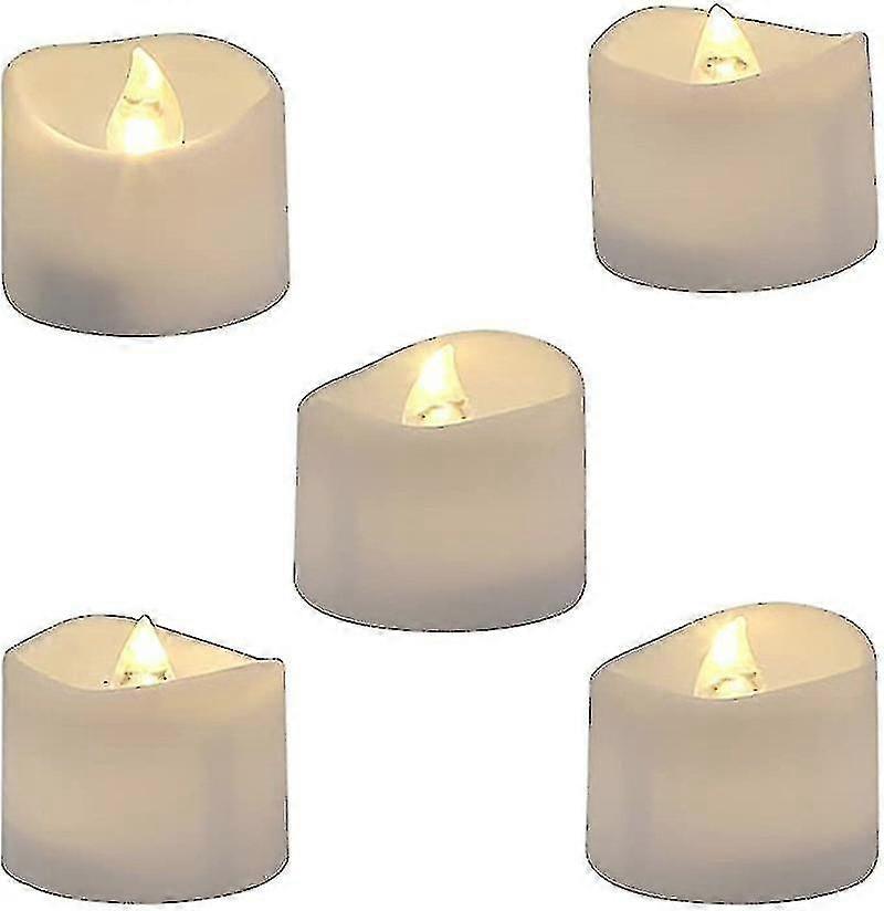 12 Packs Of Electronic Small Tea Wax Timing Remote Control Led White