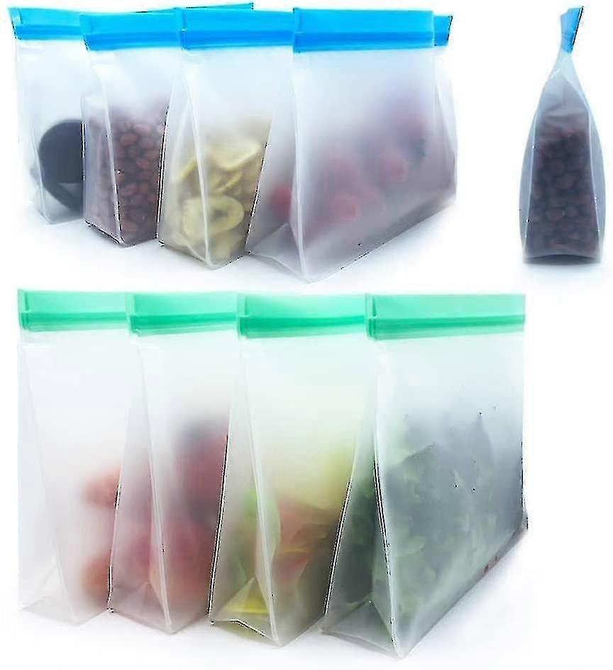 8pcs Reusable Food Storage Bags,28*25.5*5cm,random Color