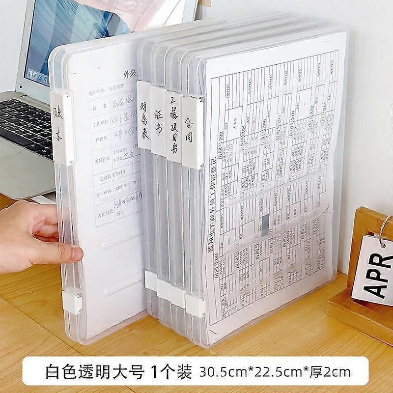 Vogue Portable Plastic Box Box Office Desktop Document File Management Sorting Folder Holder Clear Plastic Document Box Document