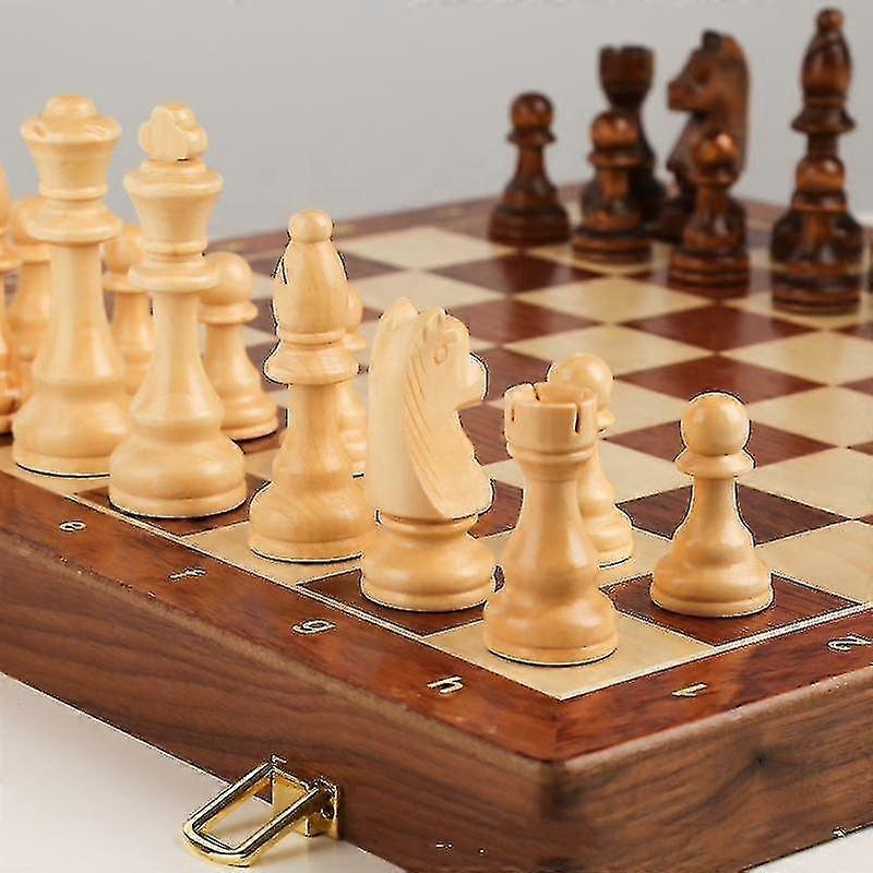 Wooden Chess Game Set Deluxe Gold Chess Set Titanium Decorative Chess Board Color Material Zinc Shogi Xo Game