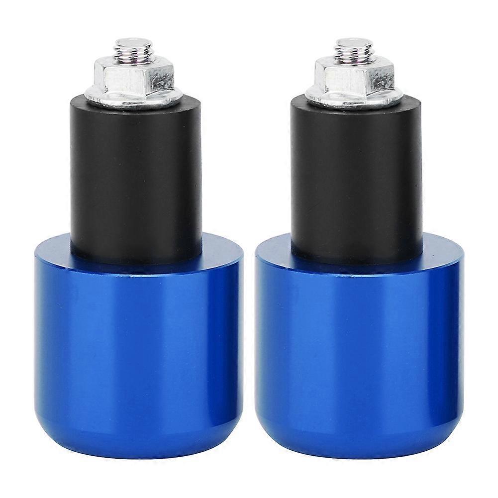 2Pcs Motorcycle Modification Accessory Handle Bar End Plug for 22mm Diameter Handlebar (Blue)