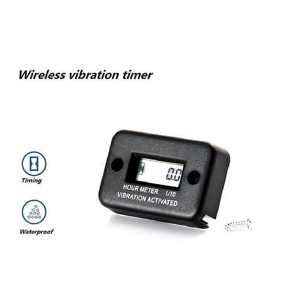 Wireless Vibration Hour Meter Waterproof Engine Hour Meter LCD Digital Easy Install Personal Car Components~29840