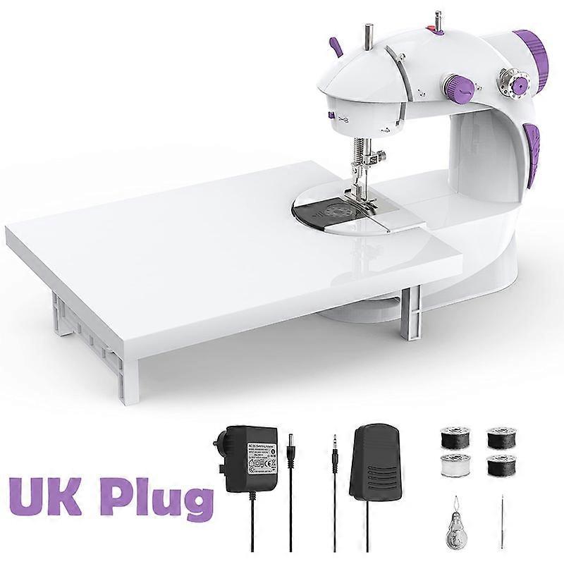 Mini Electric Handheld Sewing Machine 2022 Dual Speed Adjustment with Light Foot AC100-240V Double Threads Pendal Sewing Machine