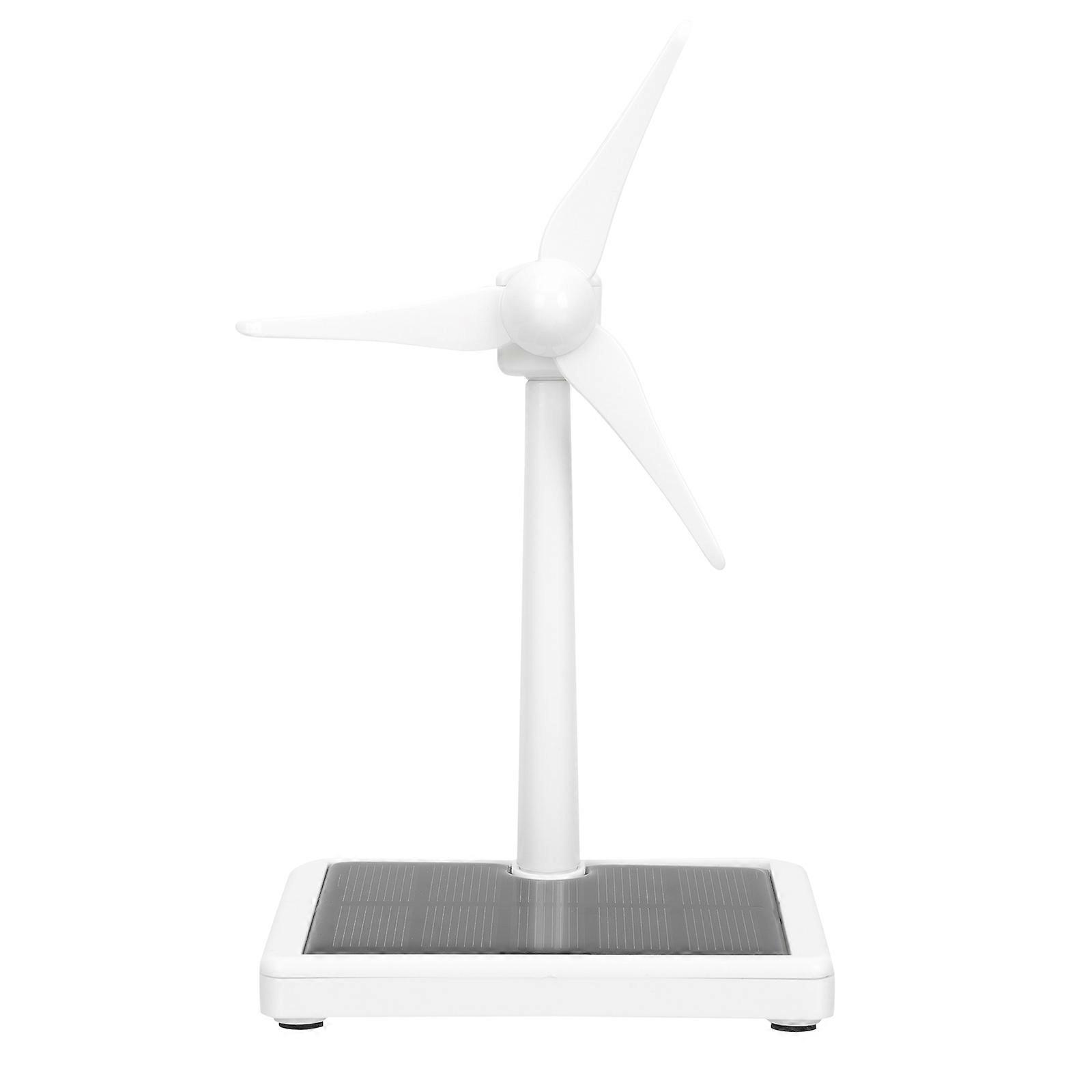 DIY Desktop Wind Turbine Model Rotating Solar Powered Windmills Assembled Toy