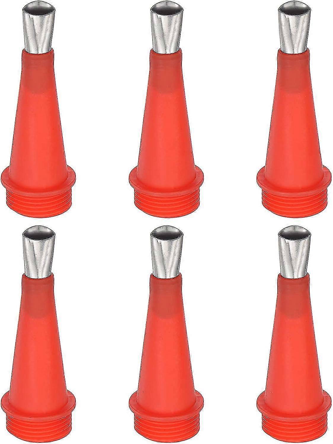 6 Pcs 12mm Width Nozzle Adapter, G3/4 Threaded Connector Reusable Caulk Nozzle Applicator For Sausage Caulking Gun