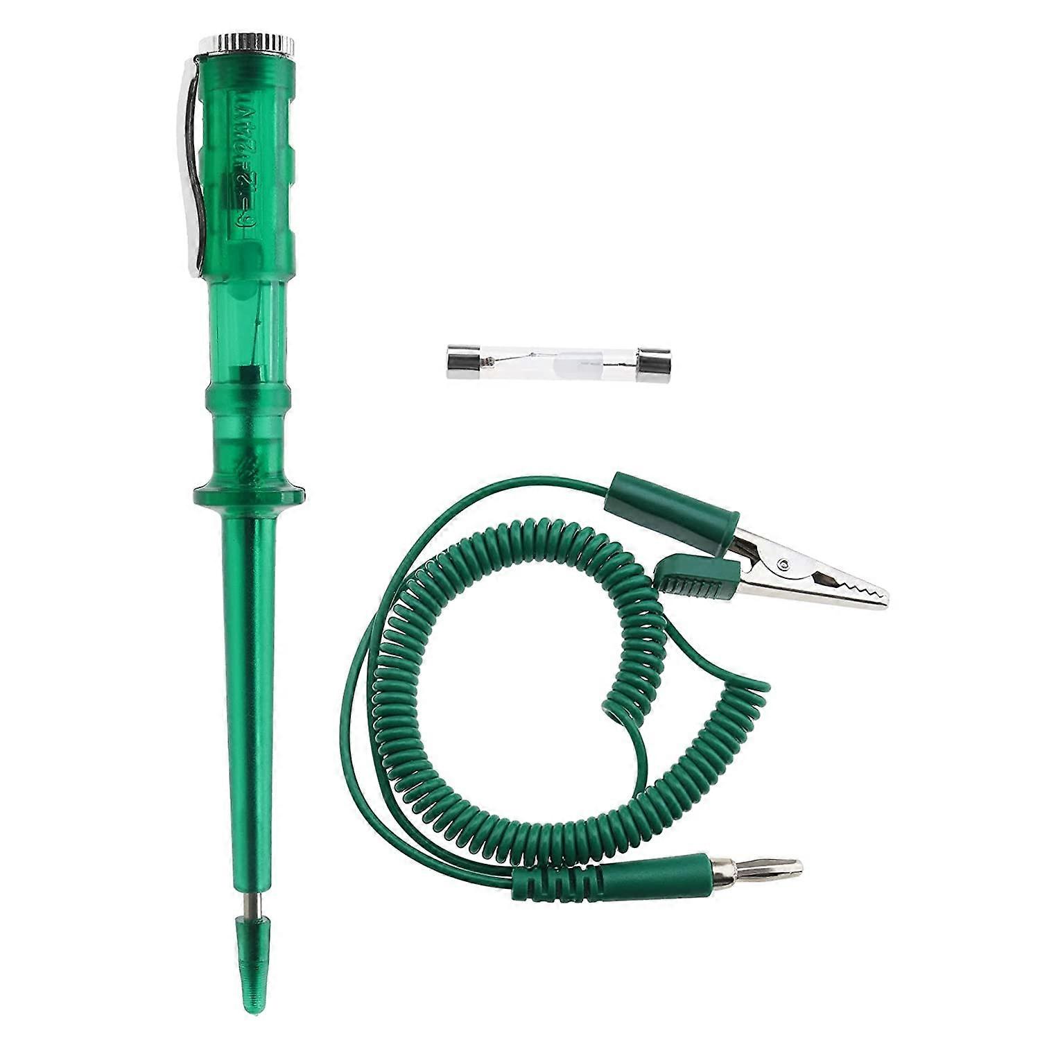 DC 6V/12V/24V Car Electrical Circuit Tester with Coil Cable and Alligator Clip for Checking Motorcycle Vehicle Battery Voltage