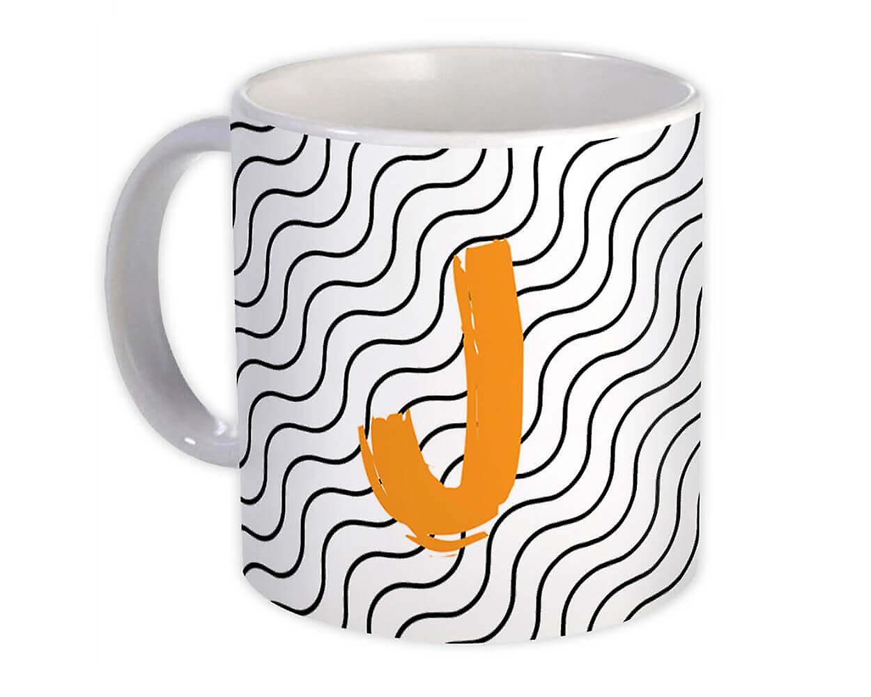 Gift Mug: Monogram Letter J Alphabet