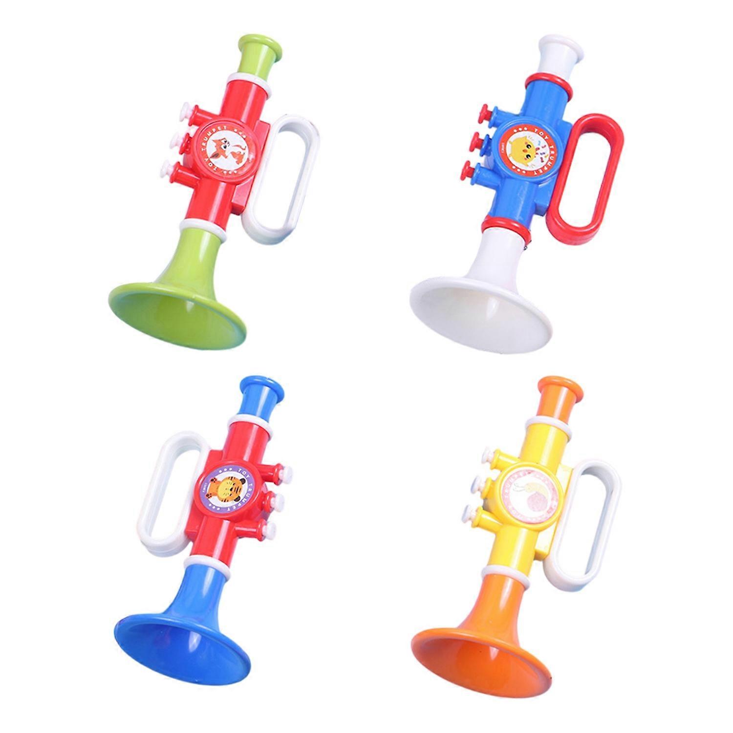 צעצוע חצוצרה צעצוע מוסיקה לילדים כלי נגינה חינוכי מוקדם התפתחות חושית לתינוק חצוצרה