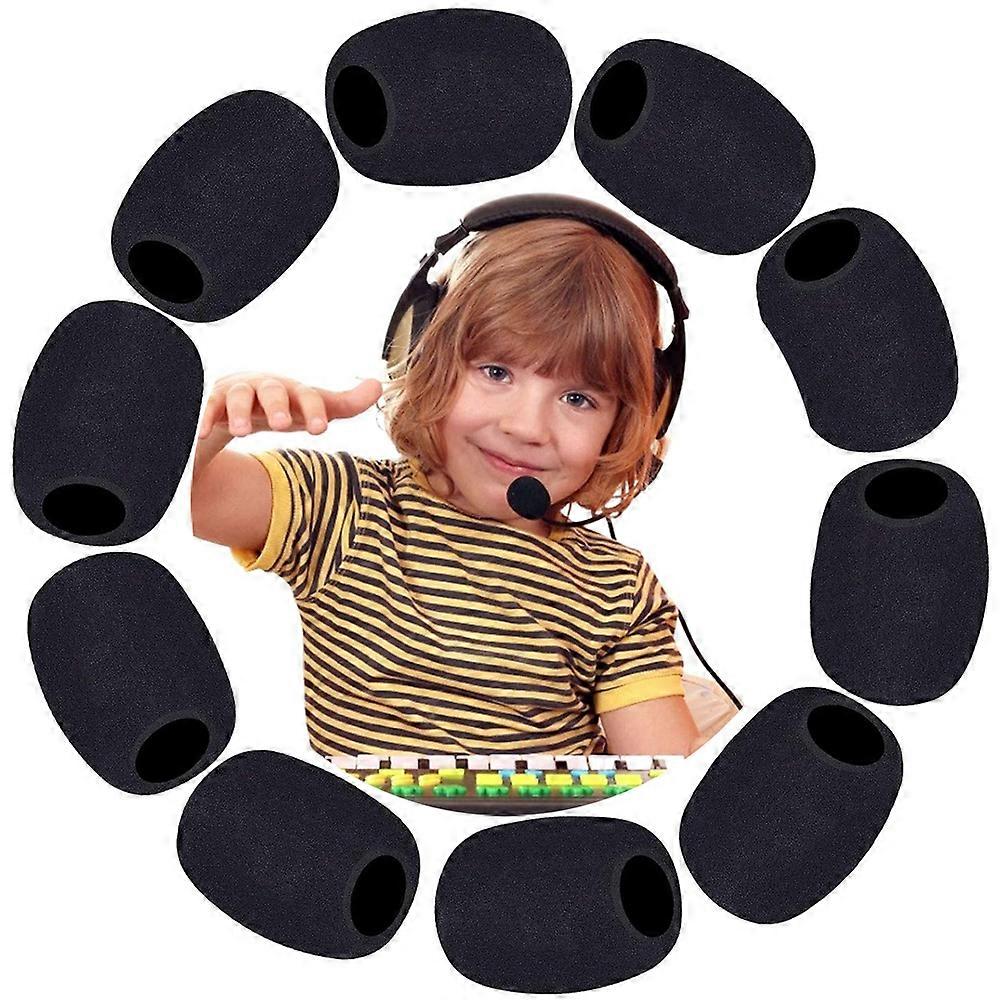 10pcs Soft Mini Headset Replacement Foam Telephone Mic Cover Microphone Foam Windscreen Windshied Sponge Headset Protector