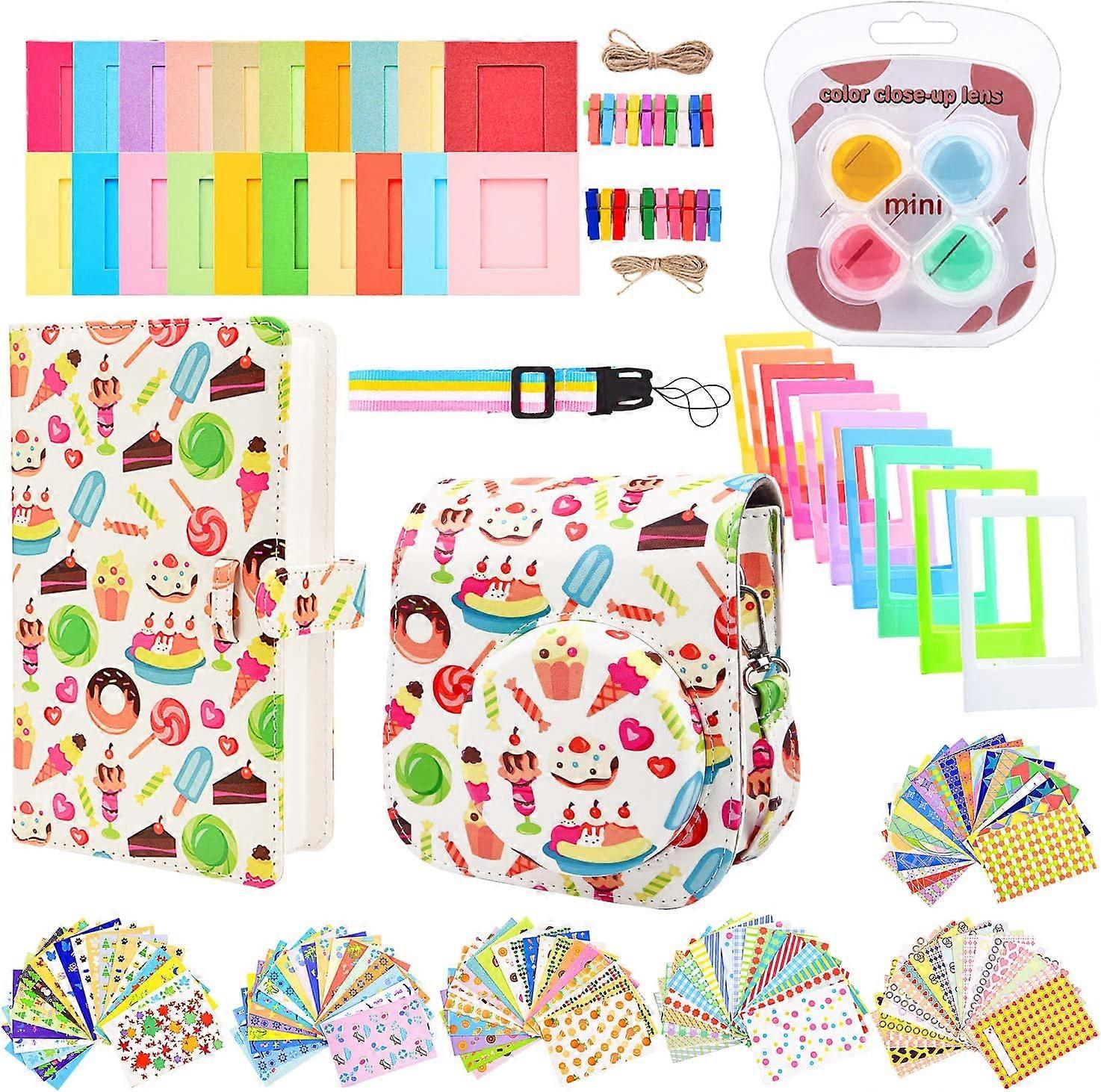 Accessories Bundle Kit Set Compatible with Fujifilm Instax Mini 11 Instant Camera, Accessory Include Case, Album, Film Stickers, Desk Frames, Paper Fr