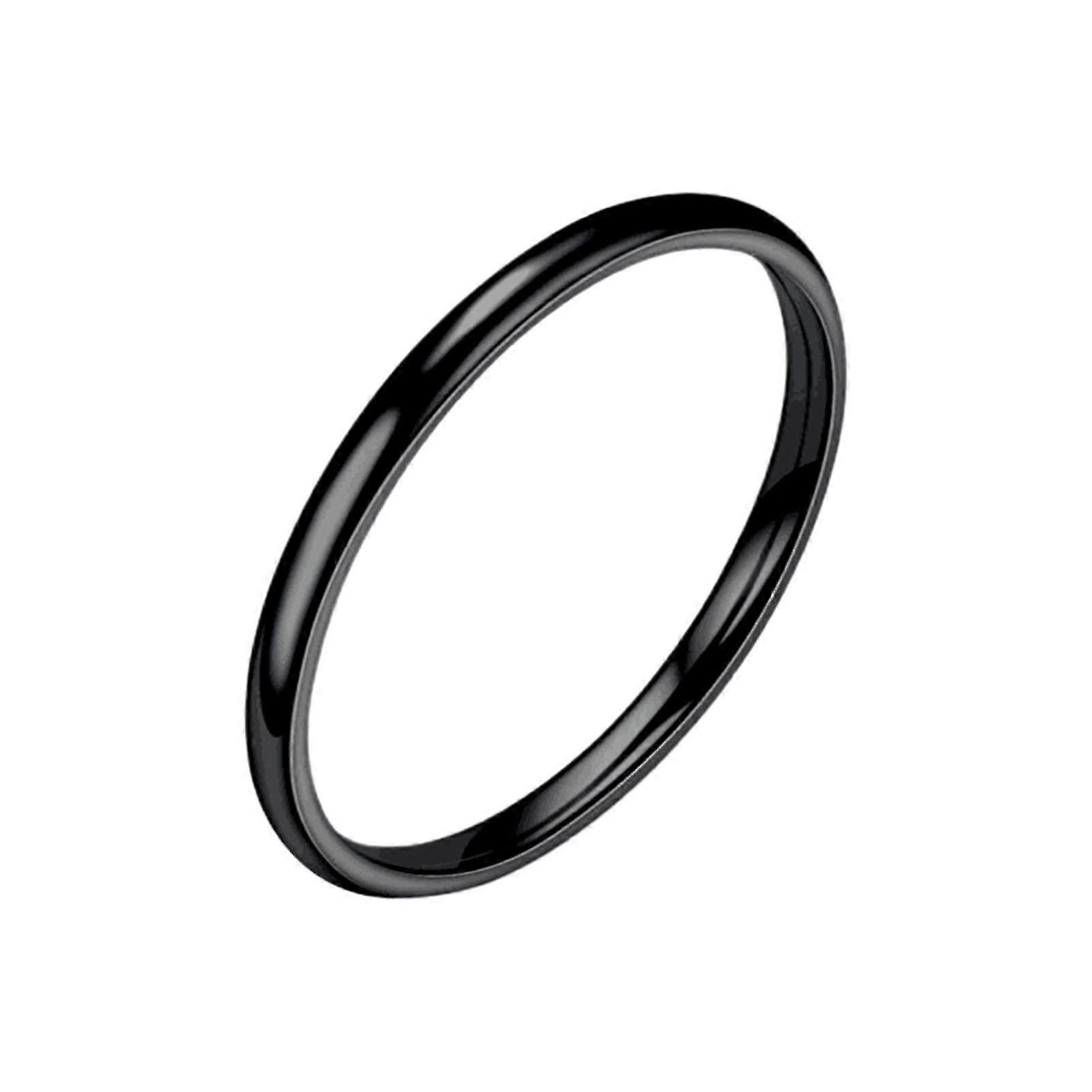 Finger Ring Elegant Smooth Surface Minimalist Simple Style Thin Stacking Ring For Birthday