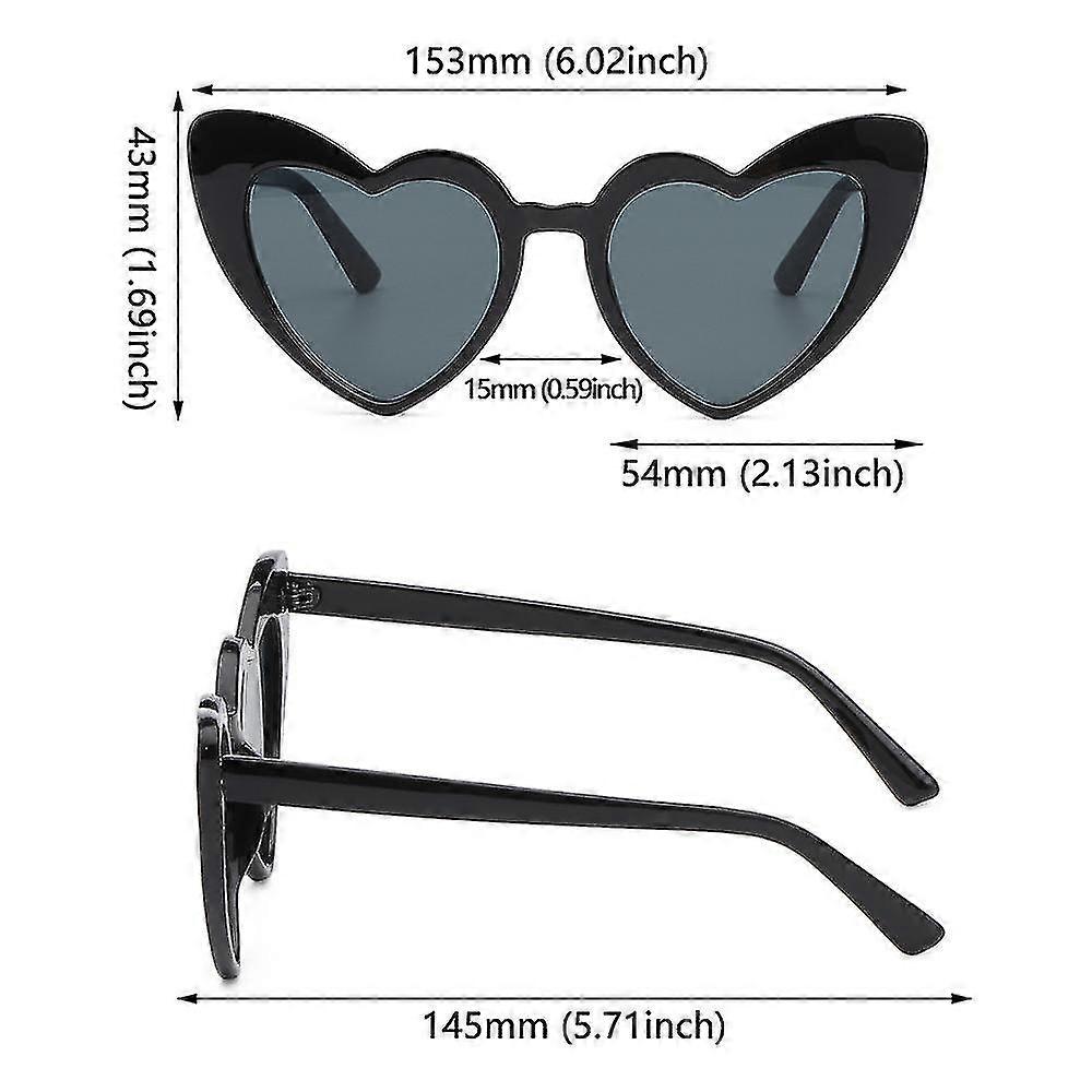 Small Heart Shaped Polarized Sunglasses Metal Frame Hippie Lovely Cute Glasses