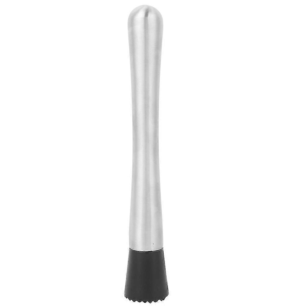 Stainless Steel Cocktail Muddler with Short Handle - Ice Crushing Rod Mixer for Barware and Kitchen Tools