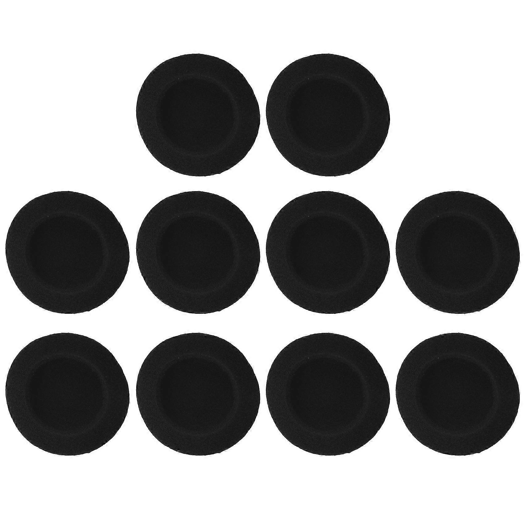 10 Pcs Sponges Protective Measures Soft Black Ear Cover Cushion For Headphone 5cm
