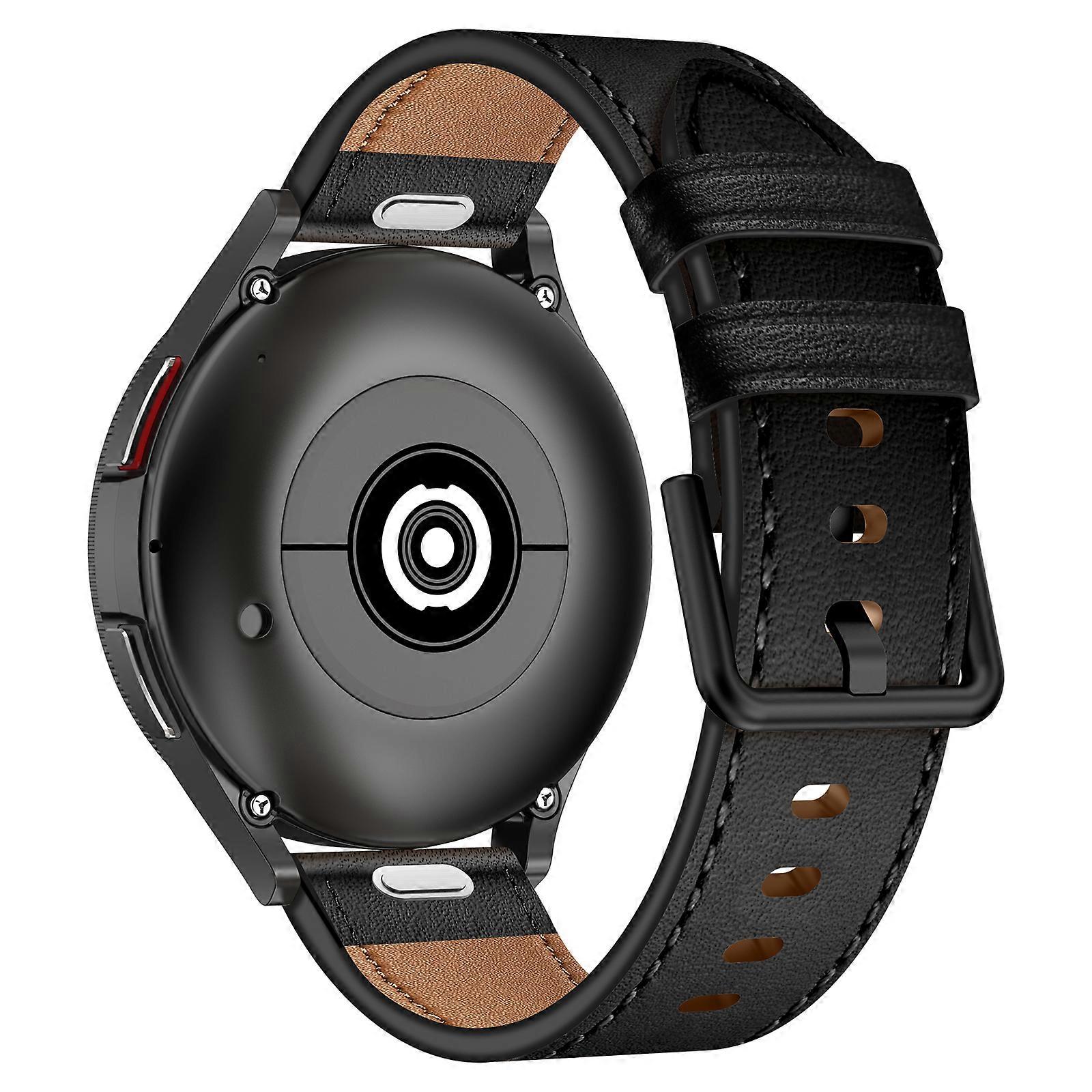 22mm Universal Smart Watch Replacement Strap Top Layer Cowhide Adjustable Wrist Band