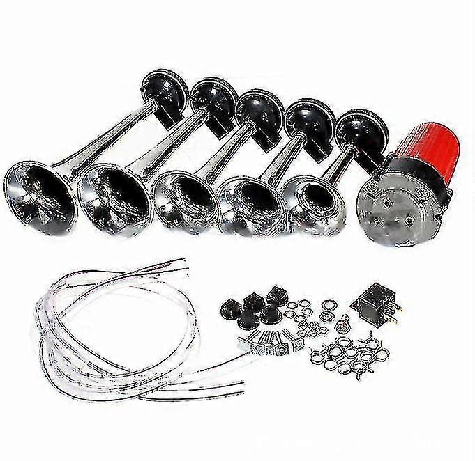 5 البوق قطار القرن كيت للشاحنات, بوق القطار بصوت عال كيت, ضاغط القرن الهواء لمركبات 12V القطارات قوارب عربات