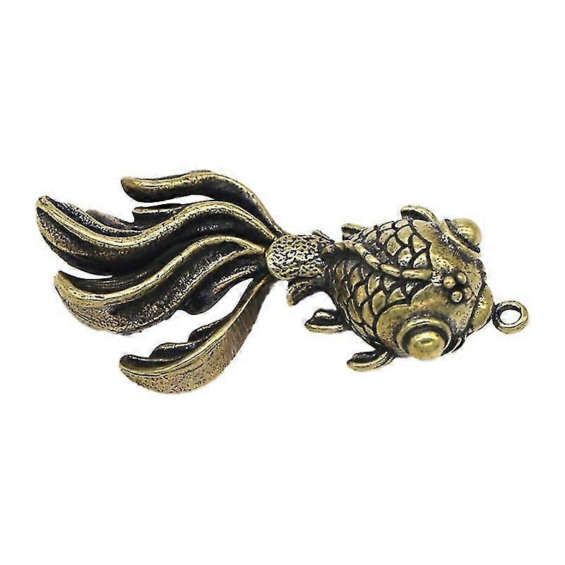 Excellent détail Carp Keyring Pendentif Artistique Laiton Mobile Queue Design Carp Pendentif pour Bureau