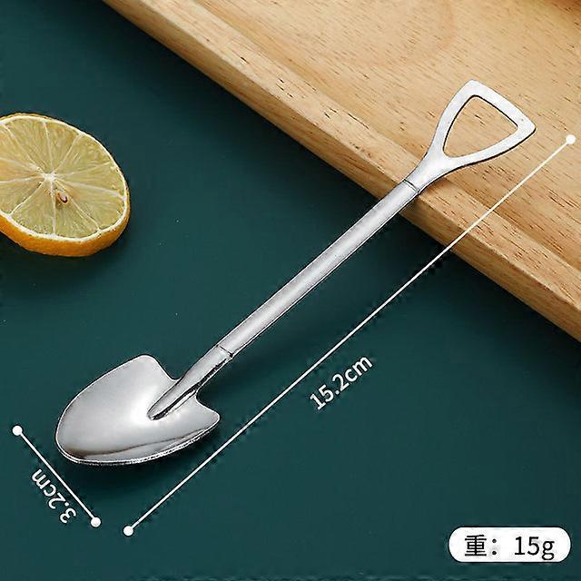 1pcs Stainless Steel Coffee Tea Spoon Creative Shovel Scoop for Dinner Ice Cream Dessert Watermelon Kitchen Tableware Bar Tool