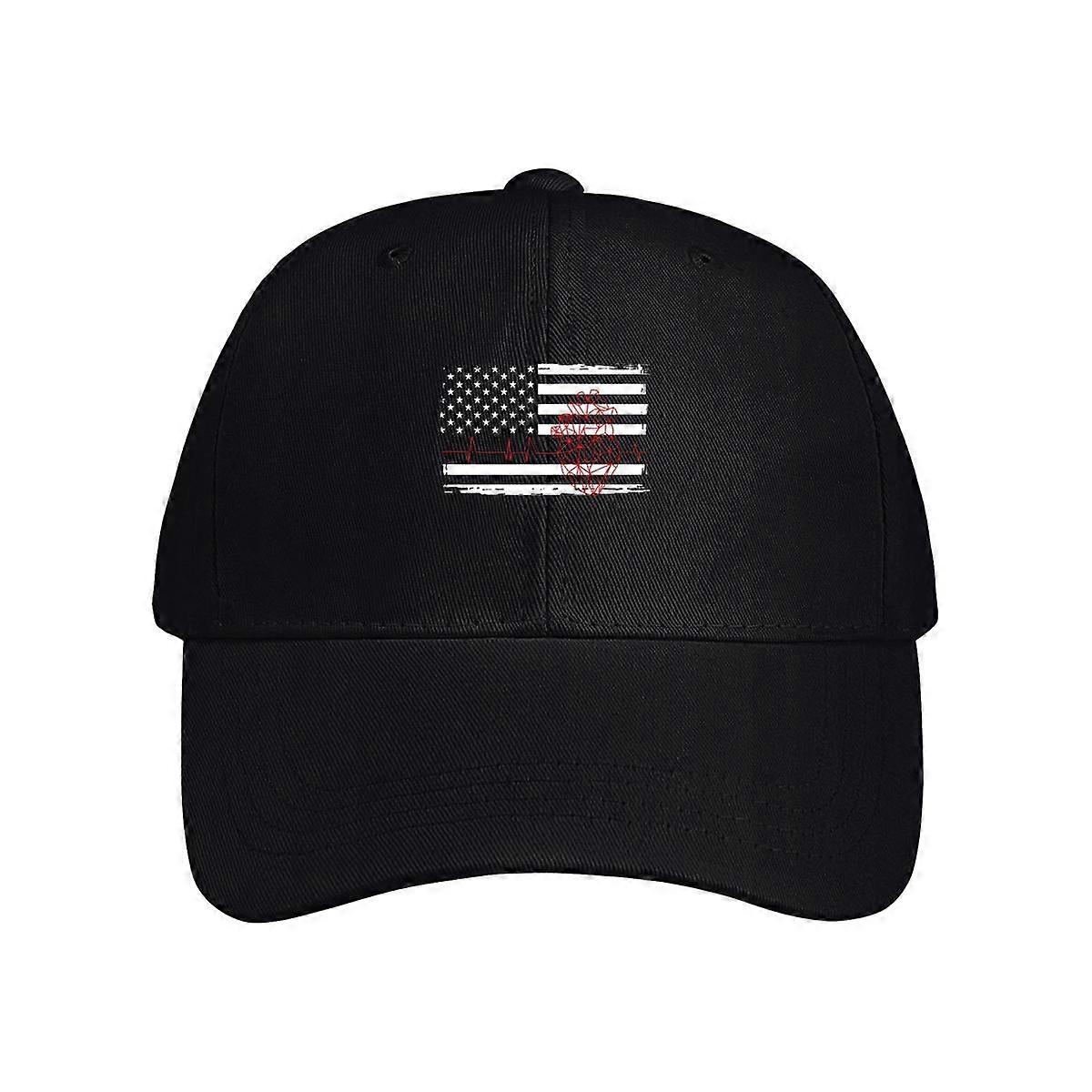 Geometric Heart American Flag Baseball Cap
