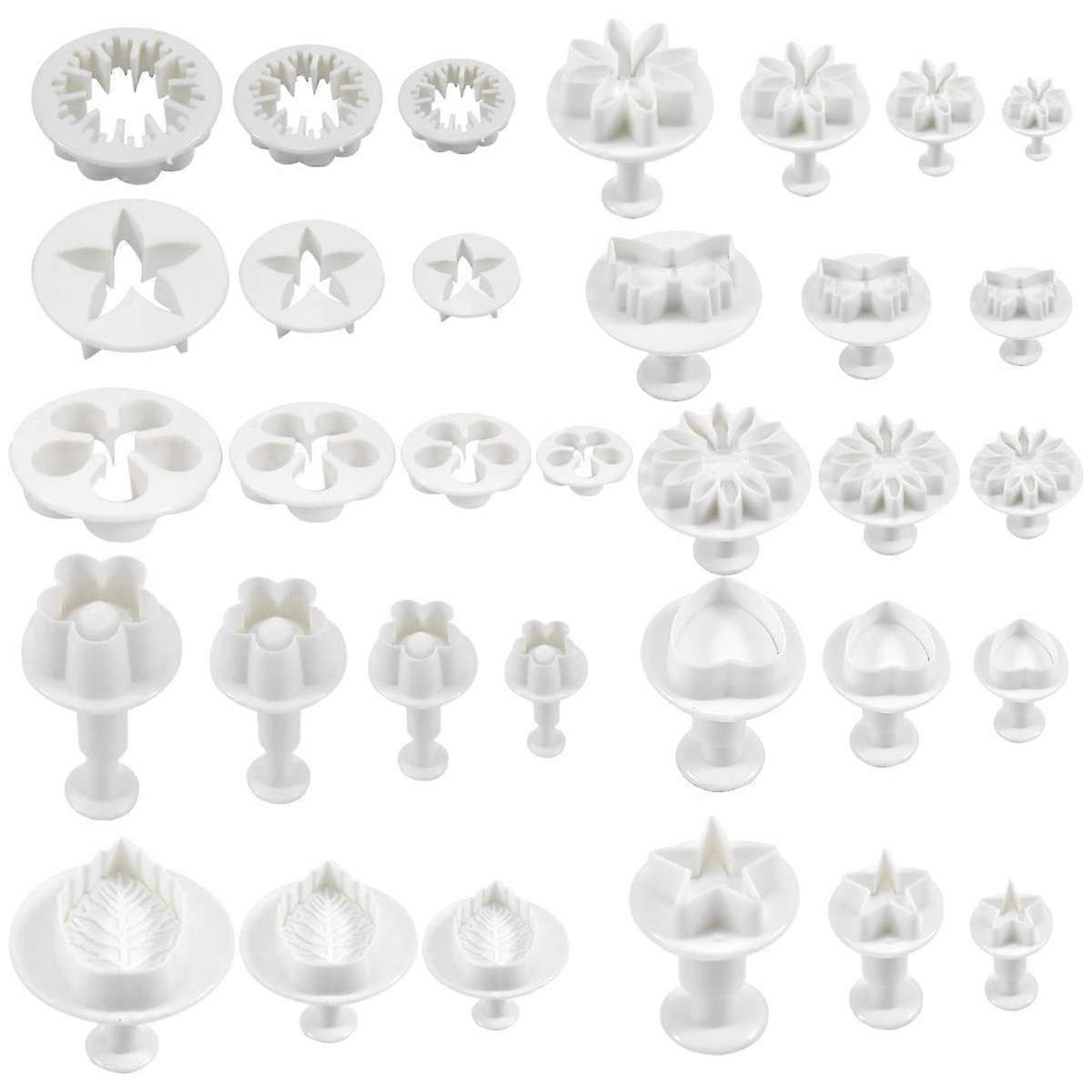 33PCS Cookie Cutter with Heart Flower Leaf Butterfly Star Shape