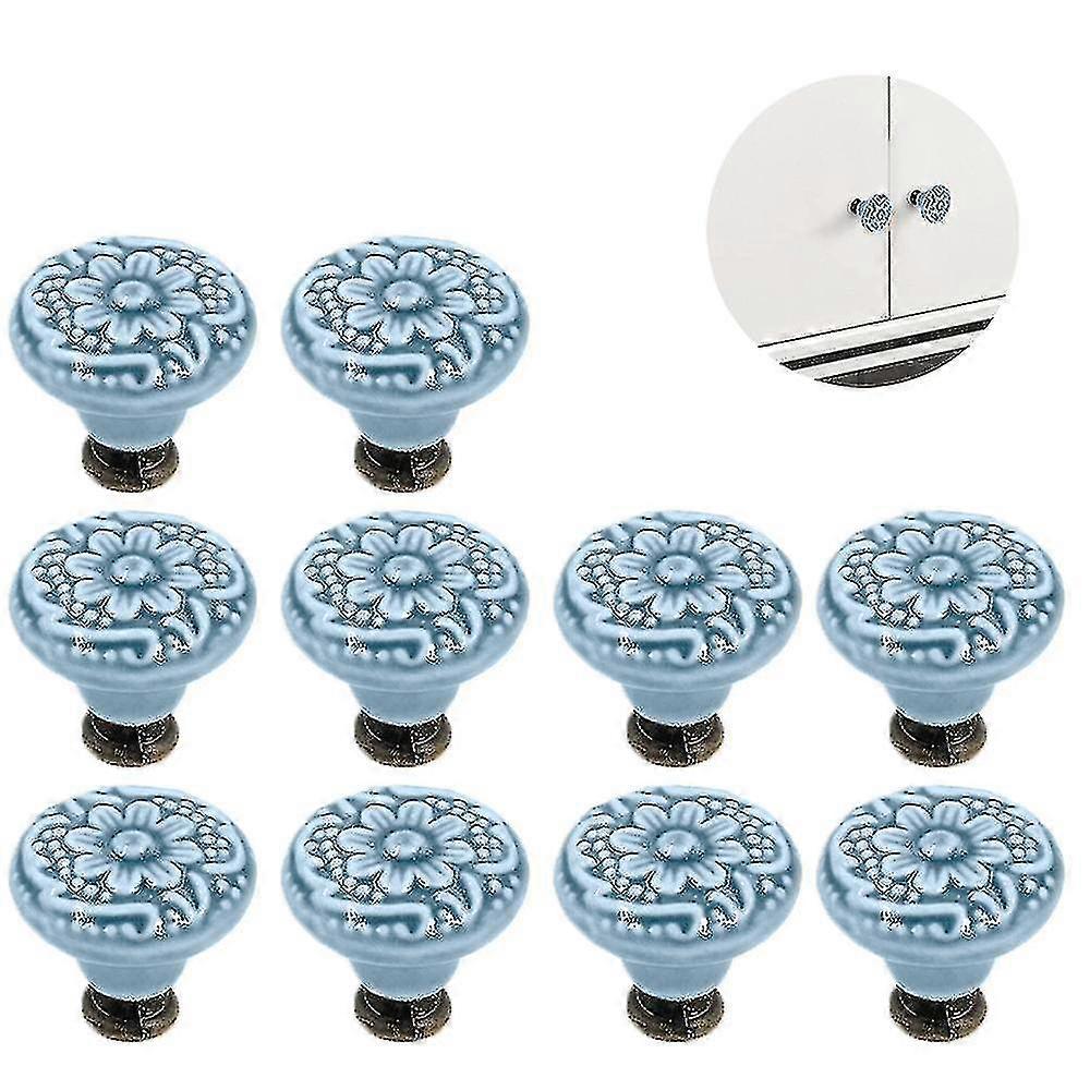 10 Pieces Ceramic Knobs, Vintage Cabinet Door Knobs, Drawer Knobs, Ceramic Door Knobs, Drawer Knobs, Dresser Knobs, Drawer Knobs Set