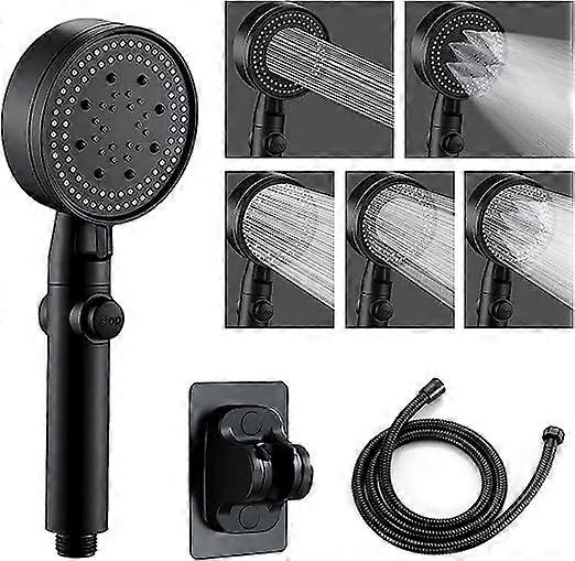 Pressurized shower head, handheld shower with water stop button