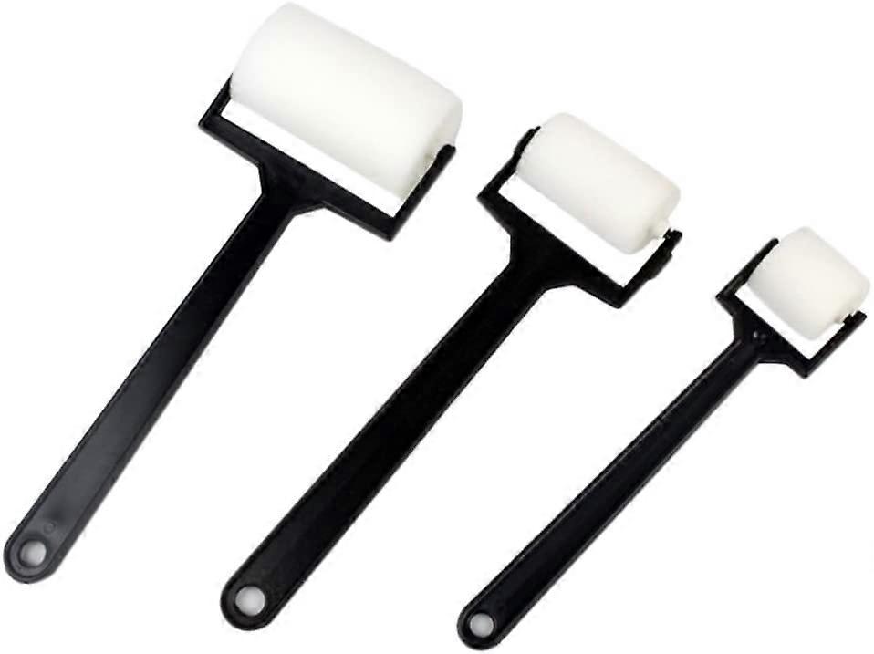 Set of 3 children's paint rollers - With long handle
