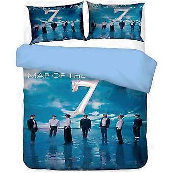 Kpop BTS Duvet Cover Sets Map of The Soul Bedding Set 3pcs, Kids - Main Image