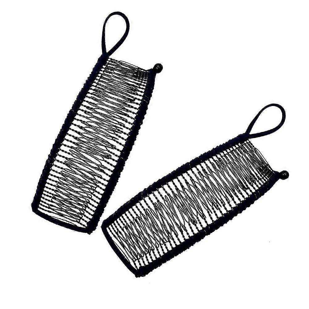 2pcs-30 Teeth Black-banana Hairpin-MXBC