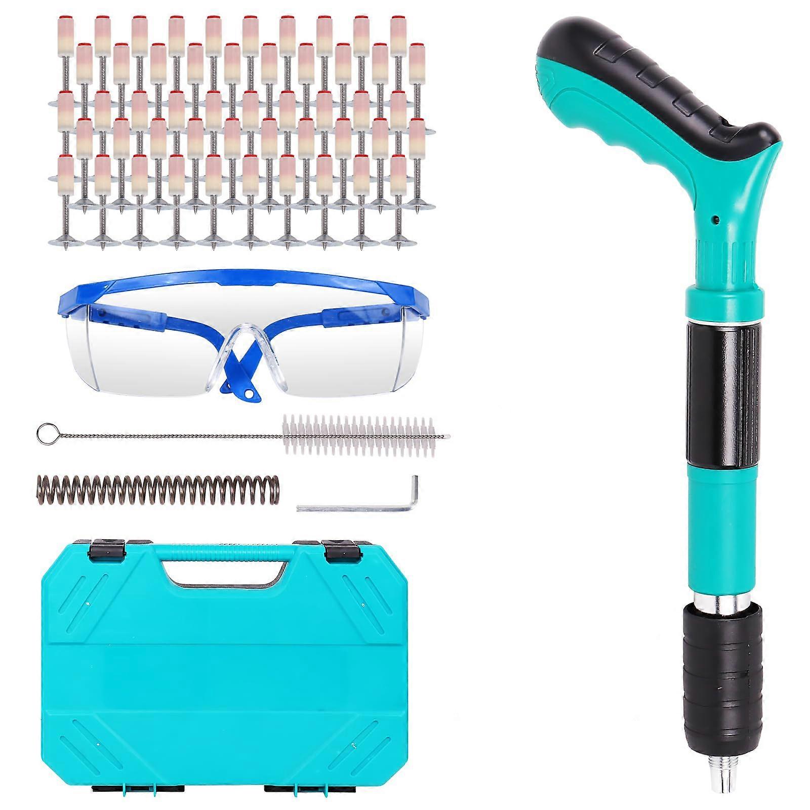 Manual Nail Guns Rivet Tool, Wall Anchor Wire Slotting Gun com 50pcs pregos