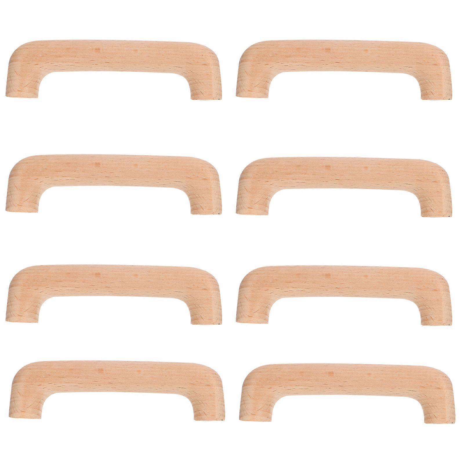 8pcs Wooden Door Handle Cabinet Knobs Door Handle Drawer Door Handle Knobs