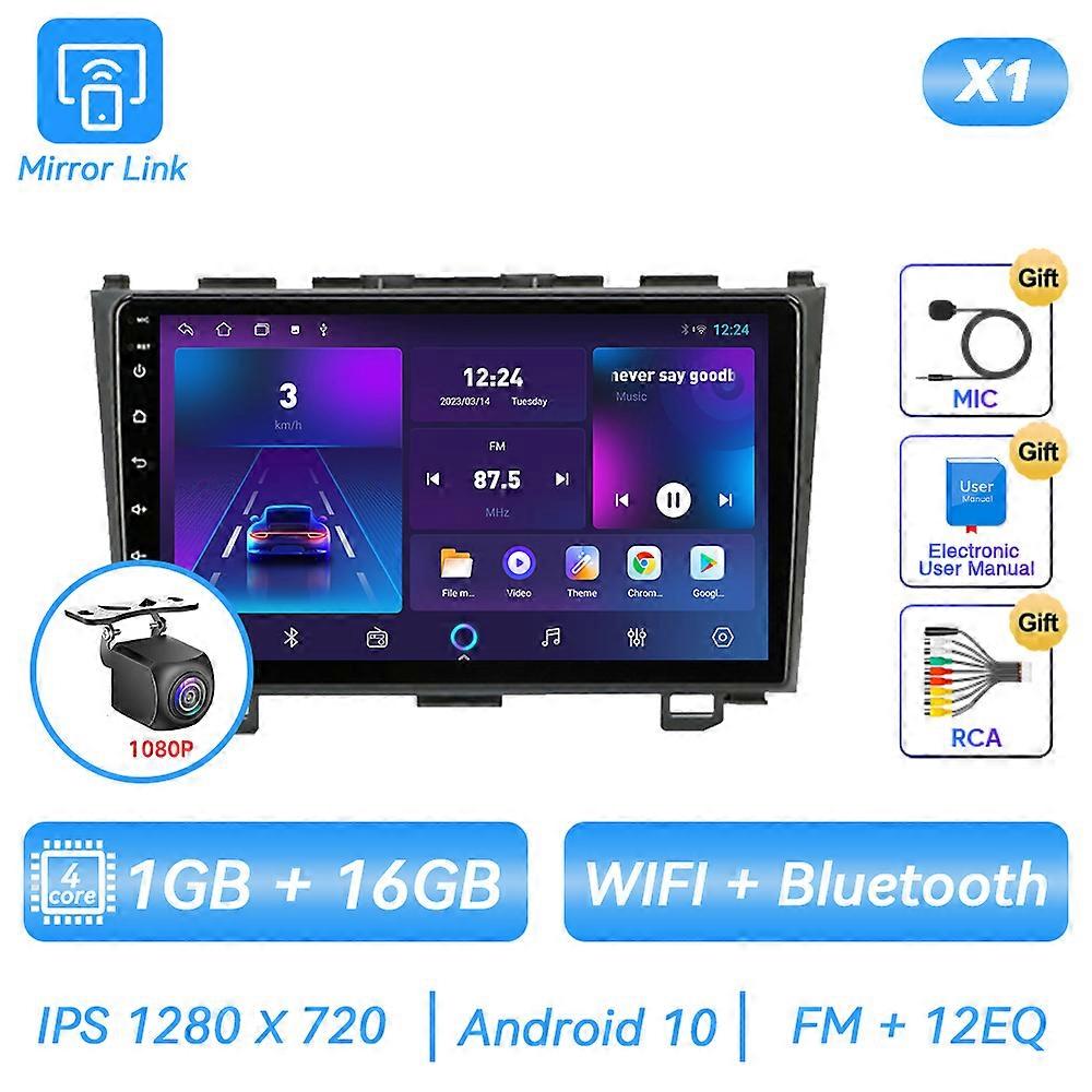 Android Car Radio For Honda CRV CR-V 2006 - 2012 Multimedia Video Player Carplay Auto Stereo QLED Touch Screen Navigation GPS