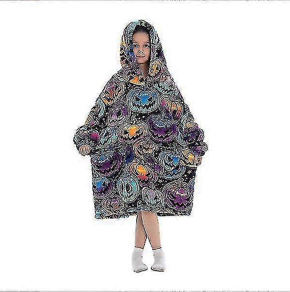 2022 New Women's Thickened Pajamas Can Be Worn Lambskin Lazy Blanket Home Casual Plush Sweater Hooded_y High Quality